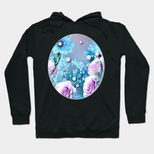 Floral. Flowers and Diamonds Hoodie